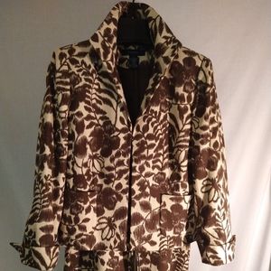 VINTAGE JONES WEAR BROWN/TAN 2 PIECE SKIRT SUIT (*BRAND NEW*)